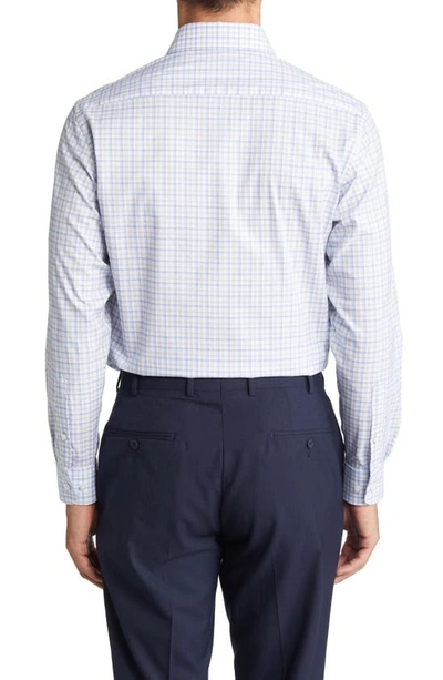 Daniel Hechter Trim Fit Box Check Cotton Dress Shirt In Blue