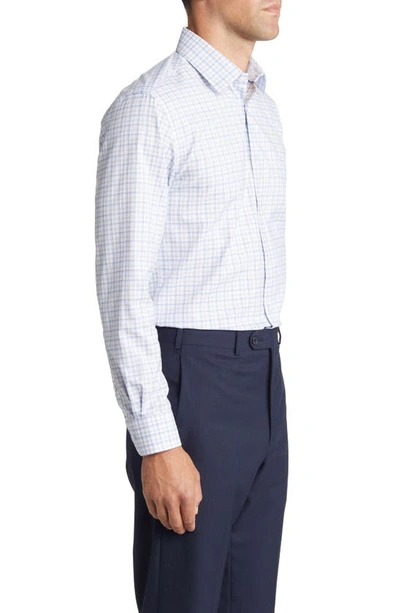 Shop Daniel Hechter Trim Fit Box Check Cotton Dress Shirt In Blue