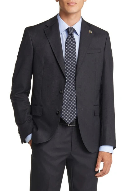 Shop Ted Baker Roger Extra Slim Fit Microdot Wool Suit In Charcoal