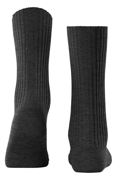 Shop Falke Cosy Wool Blend Boot Socks In Anthra.mel