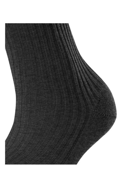 Shop Falke Cosy Wool Blend Boot Socks In Anthra.mel