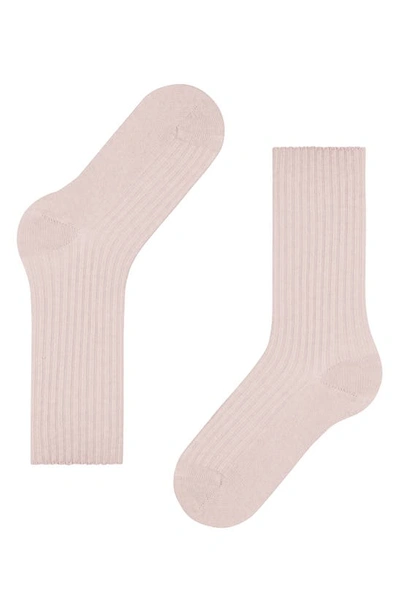 Falke Cosy Wool Blend Boot Socks In Light Pink