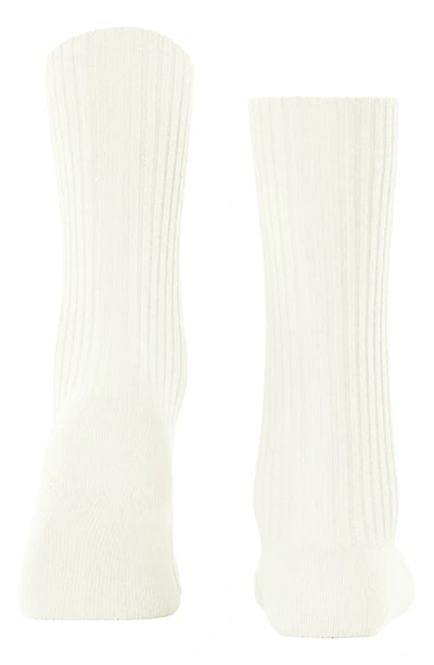 Shop Falke Cosy Wool Blend Boot Socks In Off-white 2049