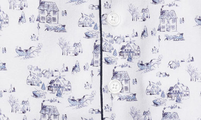 Shop Petite Plume Kids' Winter Vignette Two-piece Pajamas In Blue