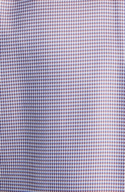 Shop Canali Houndstooth Dress Shirt In Brown/ Blue