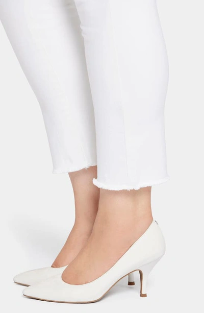 Nydj Sheri Ankle Fray Hem Slim Jeans In Optic White