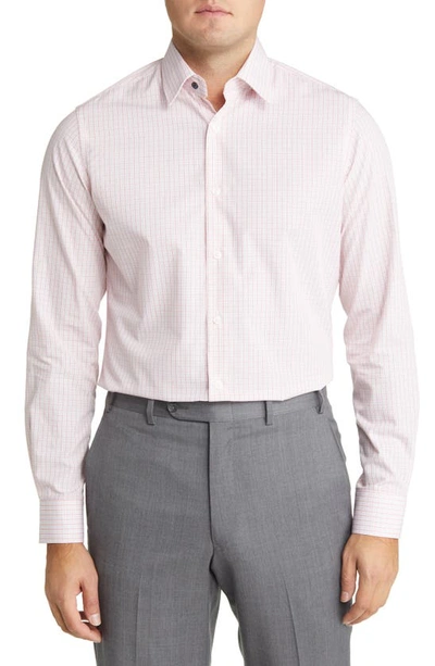 Shop Duchamp Tailored Fit Check Dress Shirt In Red