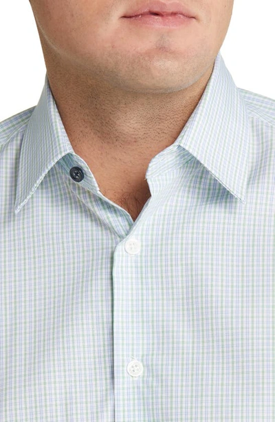 Shop Duchamp Tailored Fit Check Dress Shirt In Green