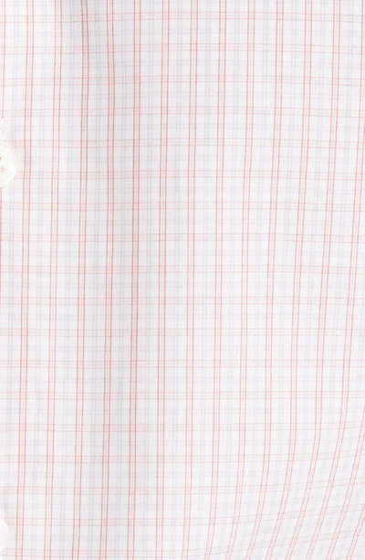 Duchamp Tailored Fit Check Dress Shirt In Red