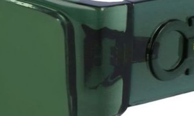 Shop Ferragamo 56mm Rectangular Sunglasses In Transparent Green