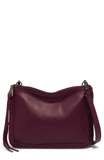 Shop Aimee Kestenberg Famous Double Zip Leather Crossbody Bag In Berry