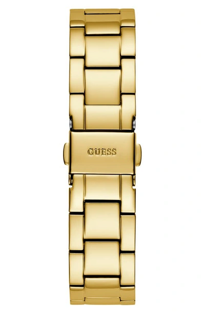 Shop Guess Crystal Pavé Bracelet Watch, 36mm In Gold/gold/gold