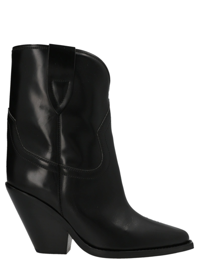 Shop Isabel Marant 'leyane' Ankle Boots In Black