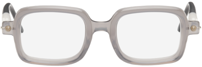 Shop Kuboraum Gray P2 Glasses In Grey, White + Black