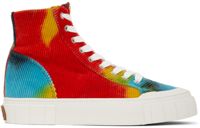 Shop Good News Multicolor Corduroy Juice Sneakers In Tie Dye