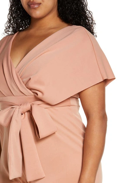 Shop Asos Design Curve Jumpsuit In Coral