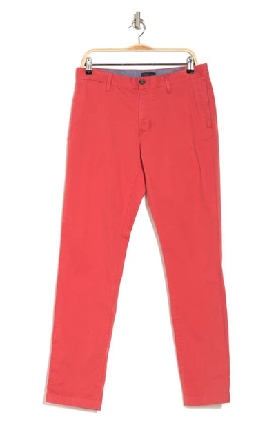 14th & Union The Wallin Stretch Twill Trim Fit Chino Pants In Red Cranberry  | ModeSens