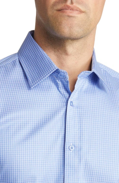 Shop Daniel Hechter Trim Fit Small Windowpane Check Cotton Dress Shirt In Navy