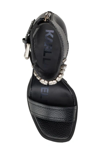 Karl Lagerfeld Malinda Ankle Cuff Sandal In Black