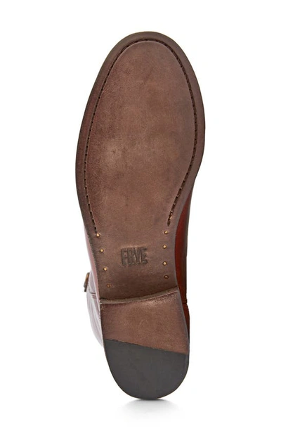 Frye Melissa Button Leather Tall Riding Boots In Mahogany Leather