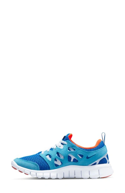 Shop Nike Free Run 2 Sneaker In Blue/ Orange/ White