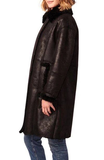 Shop Bernardo Oversize Faux Fur Coat In Black