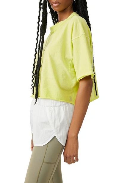 Shop Free People Fp Movement Inspire Cotton T-shirt In Highlighter