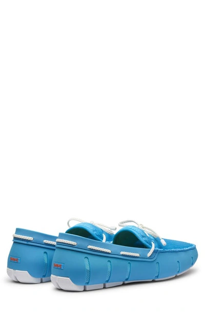 Shop Swims Lace Loafer In Aqua/ White