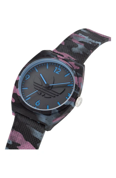 Shop Adidas Originals Project Two Resin Rubber Strap Watch, 38mm In Multi/ Black/ Multi