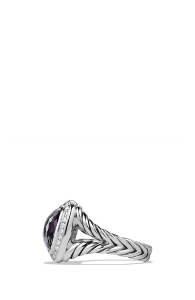 Shop David Yurman Albion Ring With Semiprecious Stone And Diamonds In Black Orchid