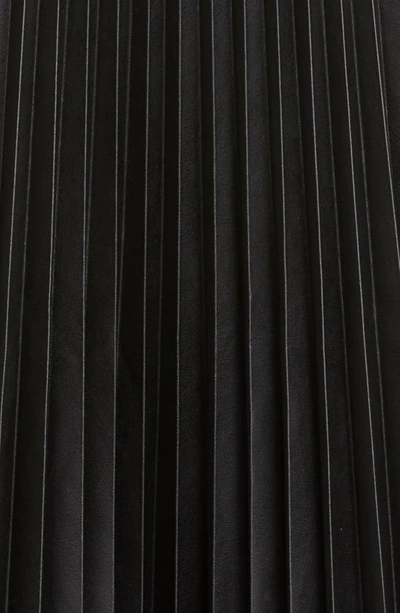 Shop Proenza Schouler White Label Drop Waist Pleated Faux Leather Midi Dress In Black