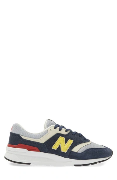 Shop New Balance 997 H Sneaker In Natural Indigo/ Team Red