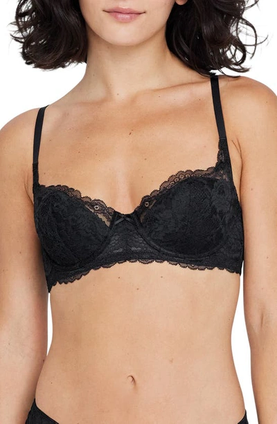 Shop Skarlett Blue Minx Underwire Balconette T-shirt Bra In Black