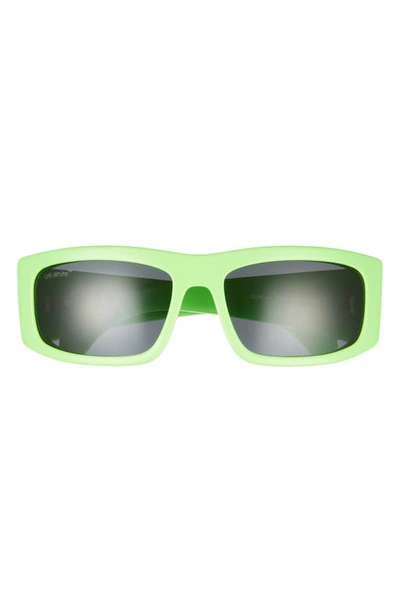 Shop Off-white Joseph Rectangular Sunglasses In Green Dark