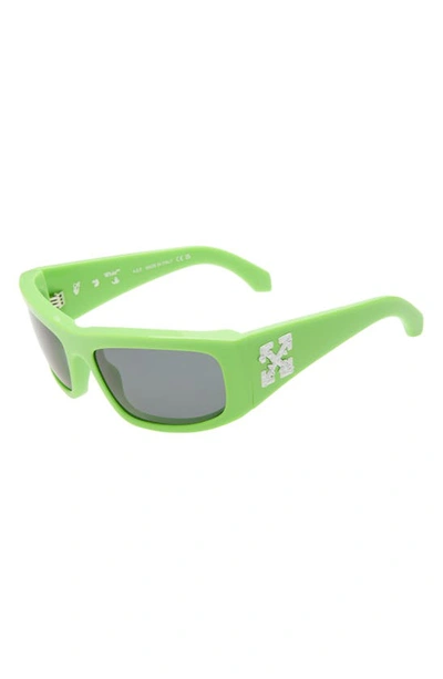 Shop Off-white Joseph Rectangular Sunglasses In Green Dark