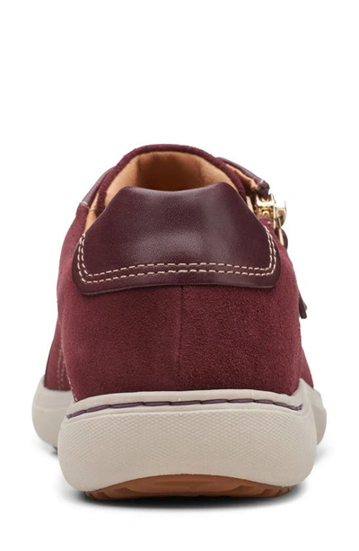 Shop Clarks Nalle Lace-up Sneaker In Burgundy