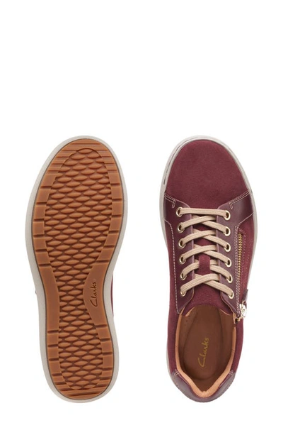 Shop Clarks Nalle Lace-up Sneaker In Burgundy