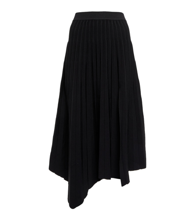 Shop Jonathan Simkhai Ribbed-knit Midi Skirt In Black