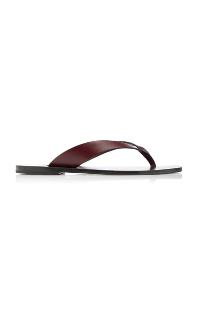 Shop A.emery Kinto Leather Sandals In Burgundy