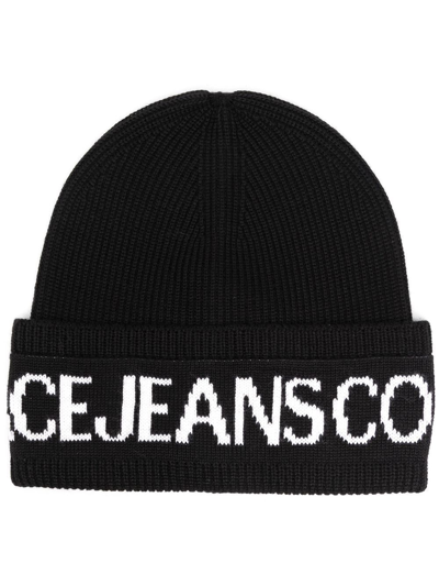 Shop Versace Jeans Couture Versace Jeans Hat With Logo In Black