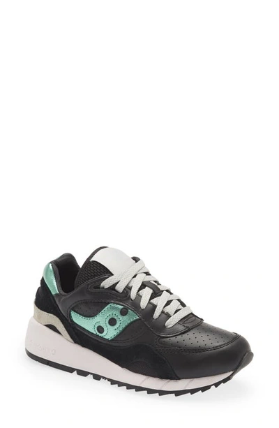 Shop Saucony Shadow 6000 Sneaker In Black/ Aquamarine