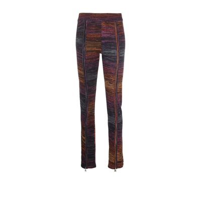 Shop Rotate Birger Christensen Space Dye Knitted Trousers - Women's - Acrylic/polyester/polyamide/woolcotton In Orange
