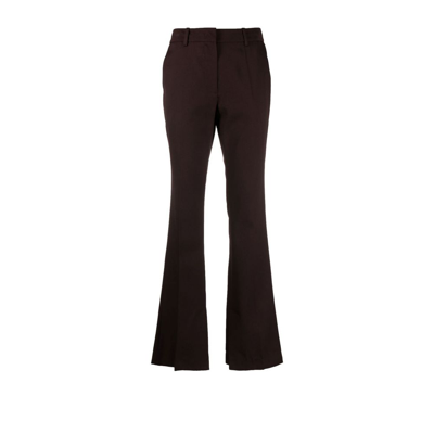 Shop Low Classic Red Wool Flared Trousers