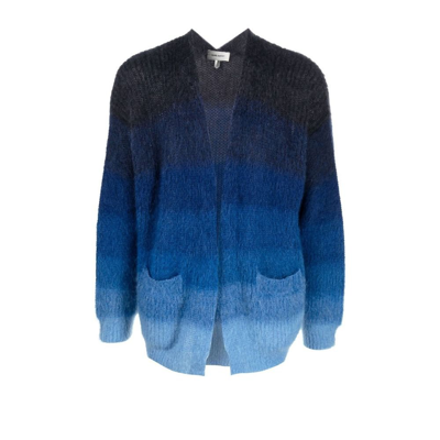 Shop Isabel Marant V-neck Gradient Effect Cardigan - Men's - Mohair/wool/recycled Polyamide In Blue