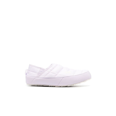 Shop The North Face White Thermoball Traction Logo Mules - Women's - Fabric/artificial Fur/rubber In Neutrals