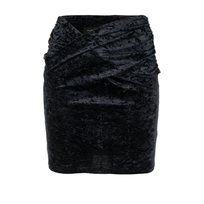 Shop The Andamane Kelly Ruched Velvet Mini Skirt - Women's - Spandex/elastane/polyamide In Black