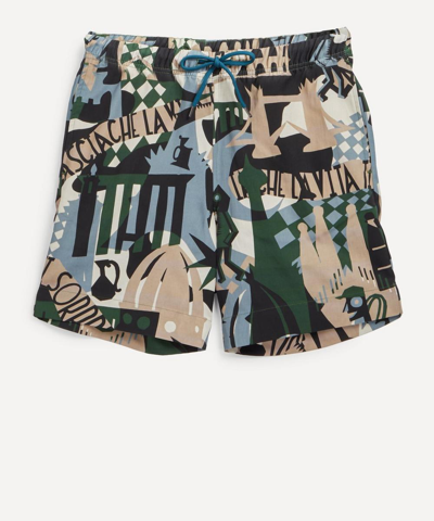 Shop Ps By Paul Smith Mens Printed Drawstring Shorts In Multi
