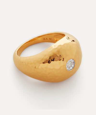 Shop Monica Vinader 18ct Gold Plated Vermeil Silver Deia Diamond Ring