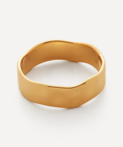 Shop Monica Vinader 18ct Gold Plated Vermeil Silver Siren Muse Band Ring