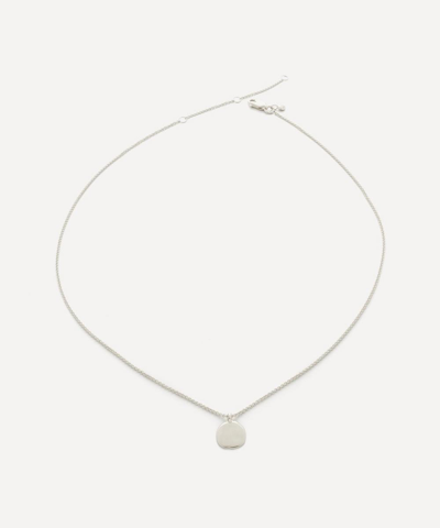 Shop Monica Vinader Sterling Silver Siren Petal Pendant Necklace